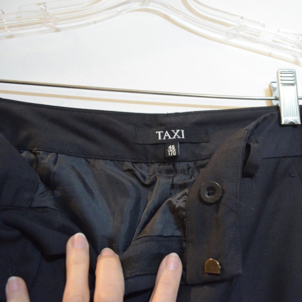 TAXI Dark Gray Low Rise Dress Suit Pants Lining Women's Europe Size 46/170 Tall